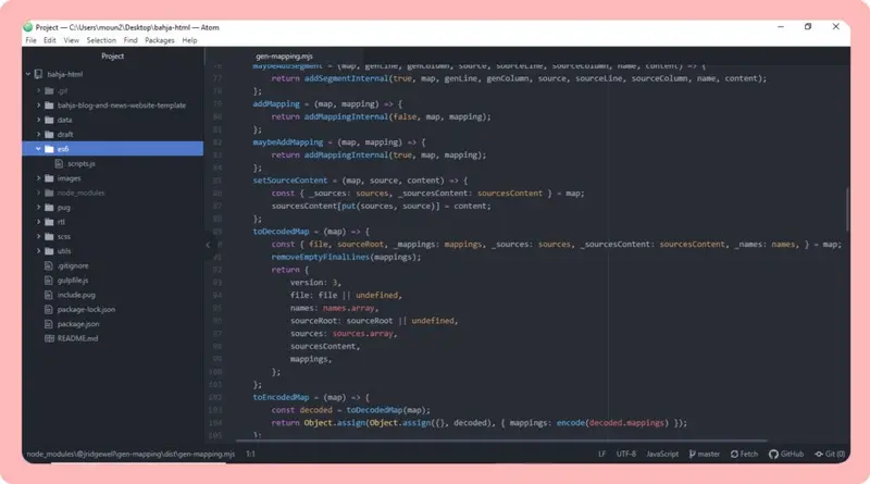 Atom Code Editor