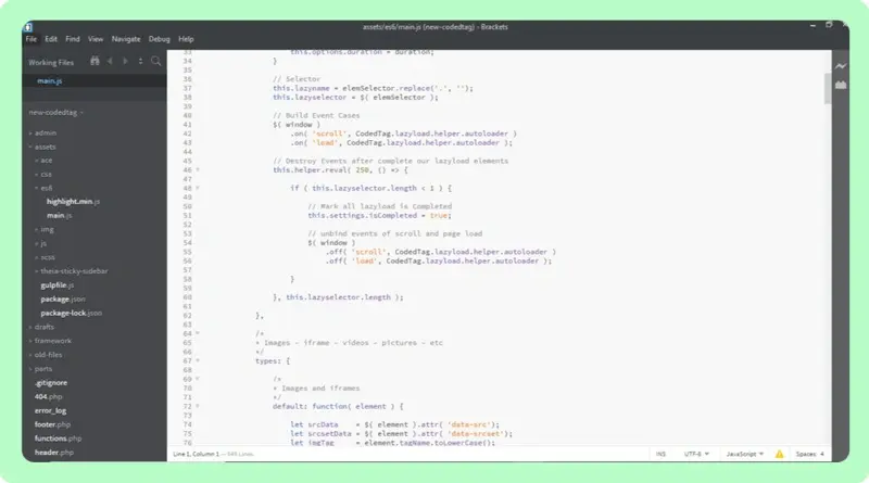 Brackets Code Editor
