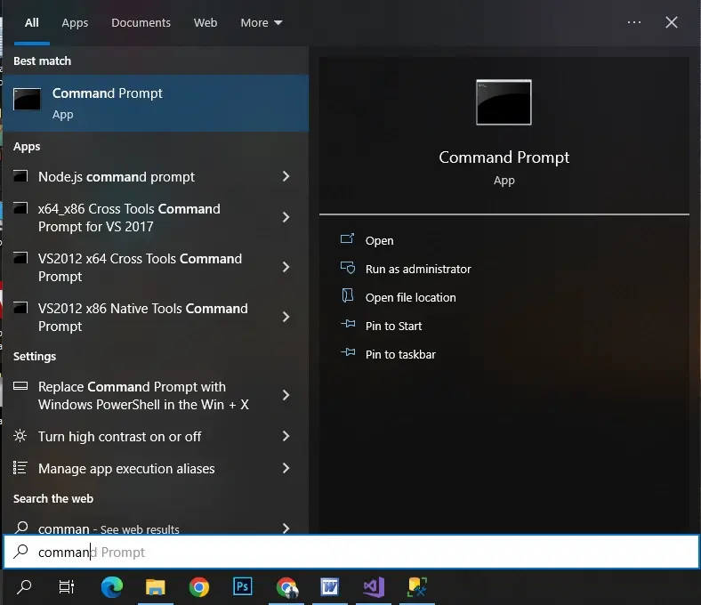 command prompt