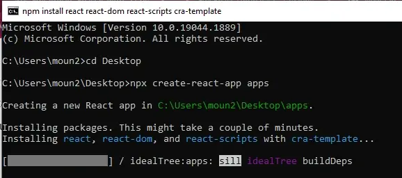 reactjs create project