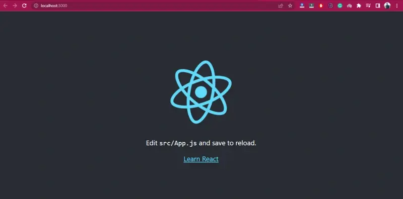 react default page