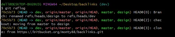git reflog